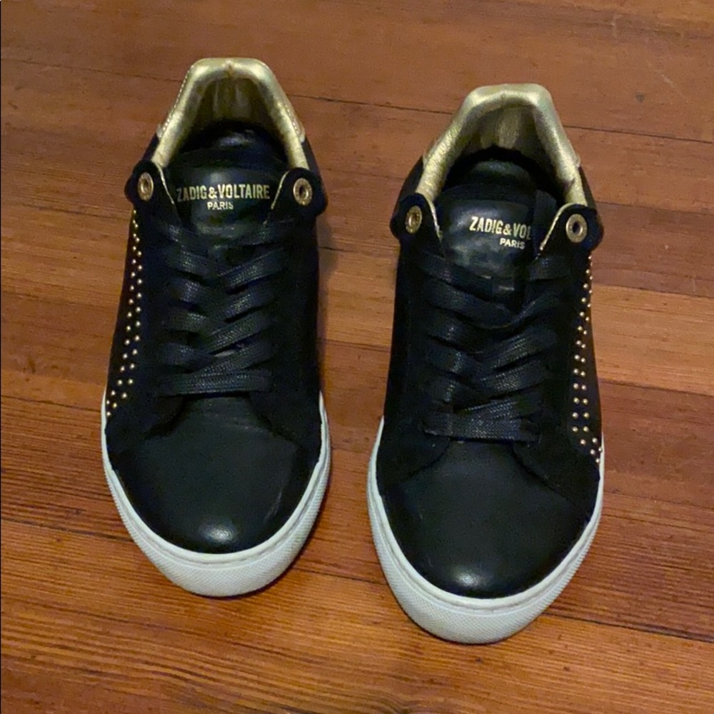 Zadig & Voltaire sneakers size 37 black and gold